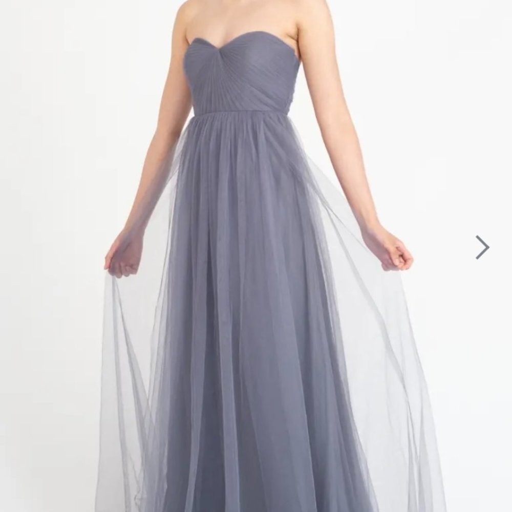 Jenny Yoo Annabelle Convertible Strapless Tulle Bridesmaid Dress Size 2